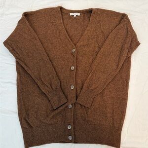 Madewell Chestnut Button-Up Cardigan